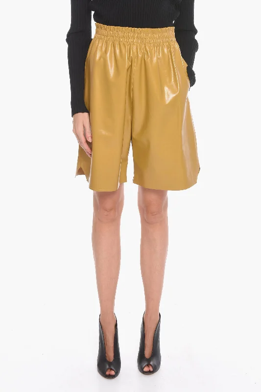 Daily Deals Bottega Veneta Leather SHINY Gaucho Shorts