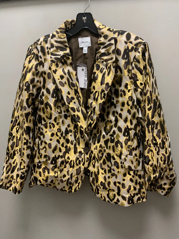 Blazer By Nine West In Animal Print, Size: Xxl