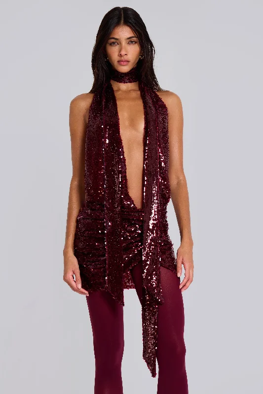 Trendy Women's Wear Collection Supernova Sequin Mini Dress