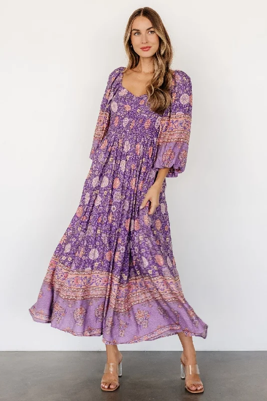 Mother's Day Special Trixie Dress | Purple Multi