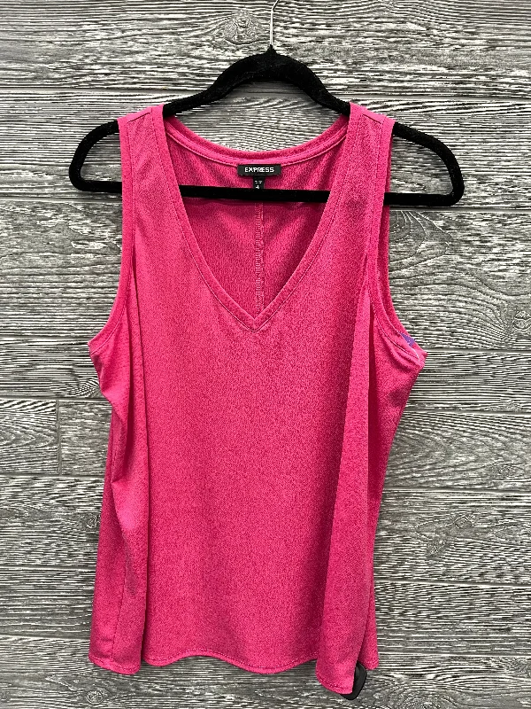 Top Sleeveless By Express In Pink, Size: L