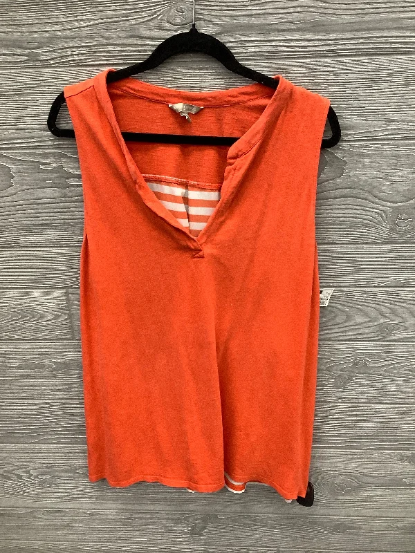 Top Sleeveless By Banana Republic In Orange, Size: Xl