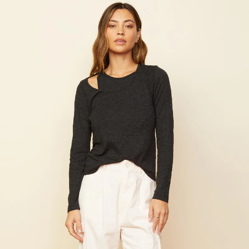 Hot Styles Asymmetric Long Sleeve Top