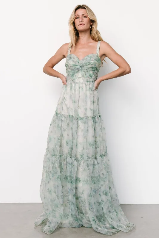 Last Chance Sale Sinclair Sweetheart Gown | Green Floral