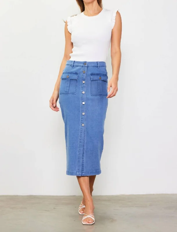 Seasonal Trend Ahead Skirt In Blue Skies