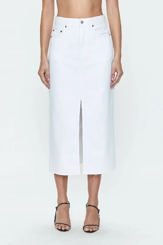 High End Women's Wear Alice Skirt In White