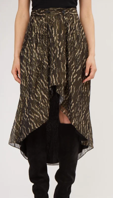 End Of Month Blowout Arzu Skirt In Black/beige