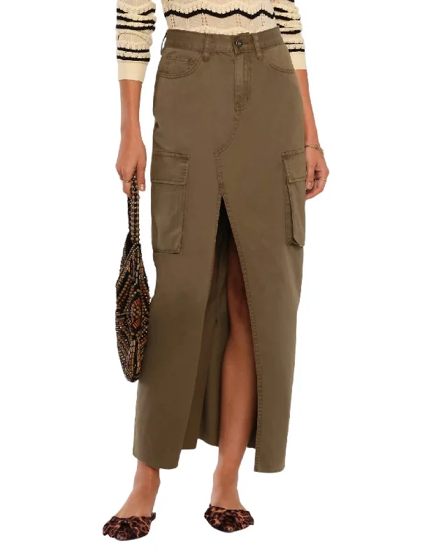 Boutique Styles Davis Skirt In Army