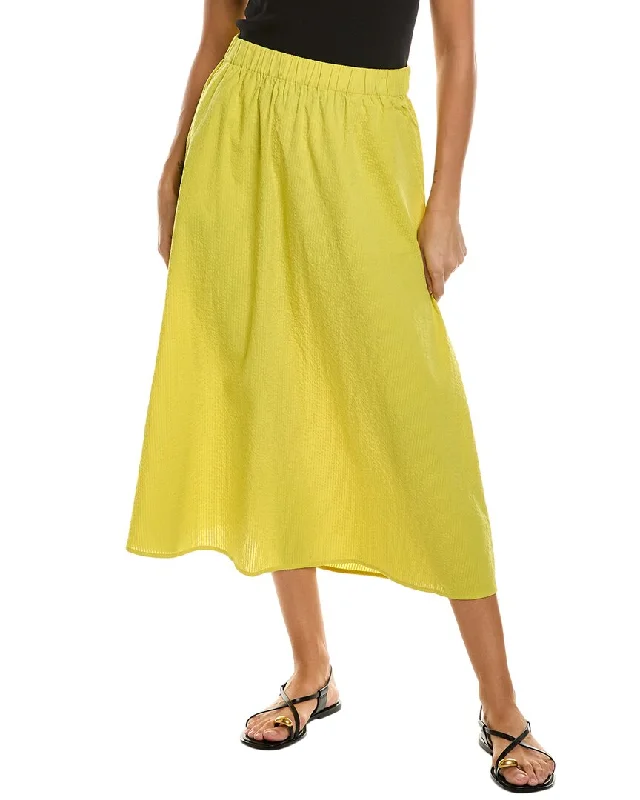 Laid-Back Elegance EILEEN FISHER Seersucker Skirt