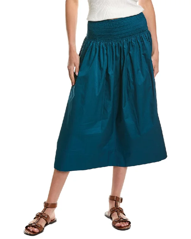 Casual Chic Jason Wu Smocked Midi Skirt