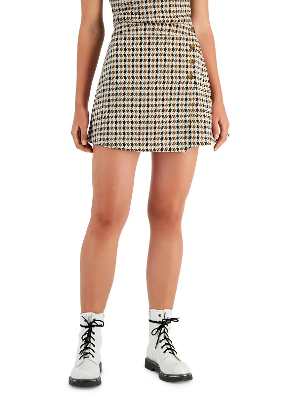 Chic Urban Fashion Look Juniors Womens Printed Short Mini Skirt