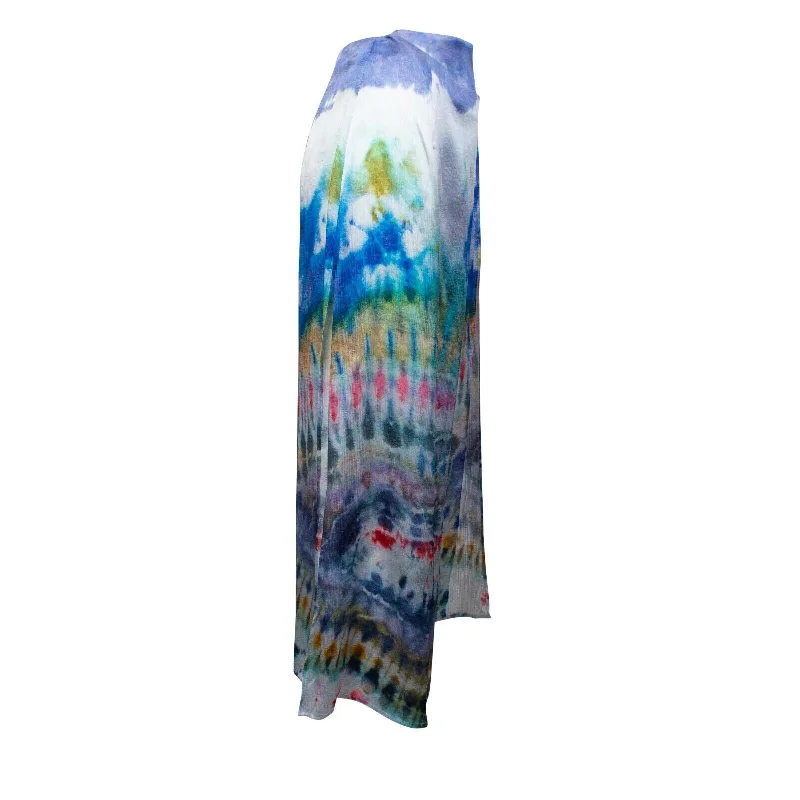 Everyday Glamour Multicolored Tie Dye Wrap Skirt