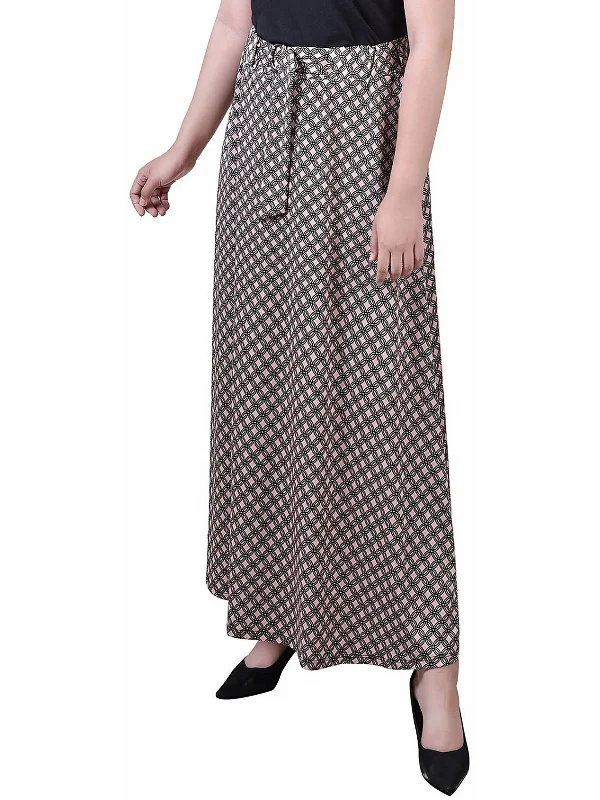 Festival Fashion Petites Womens Printed Maxi Maxi Skirt