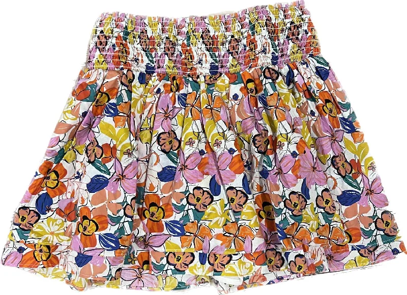 Luxe Layering Pocket Of Daisies Skirt In Multi