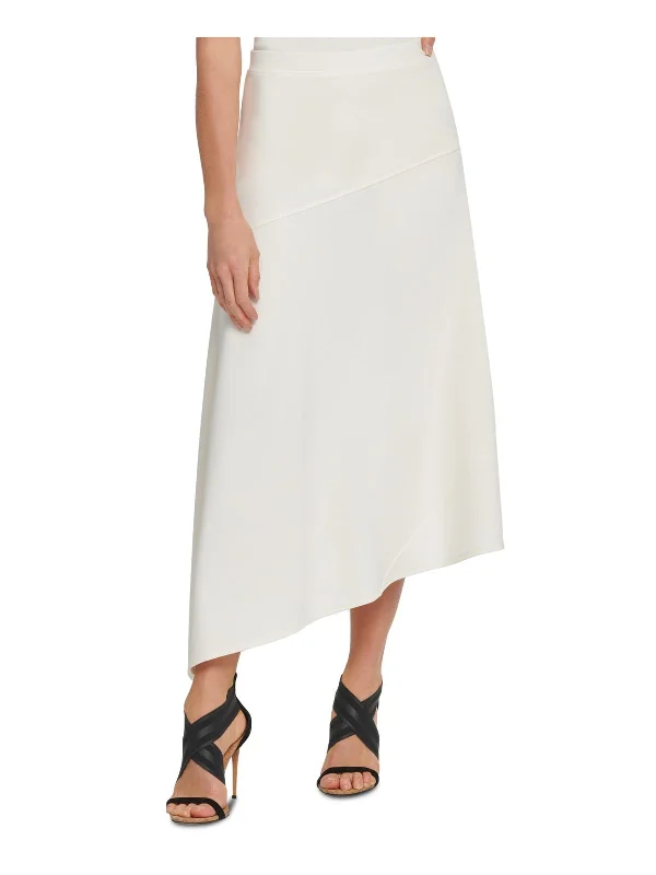 Evening Elegance Womens Panel Asymmetric Skirt