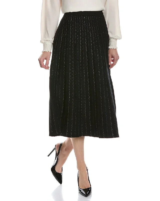 Versatile Wardrobe Essentials YAL New York Metallic Midi Skirt