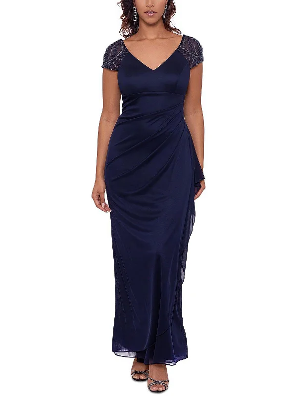 Buy More, Save More Petites Womens Embellished Long Evening Dress