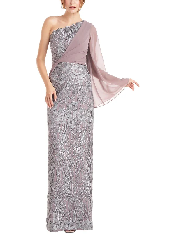 Eclectic Style Wardrobe Plus Womens Embroidered Maxi Evening Dress