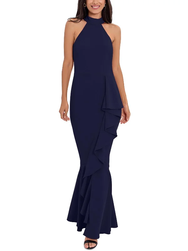 Clearance Event Womens Mock-Neck Maxi Evening Dress