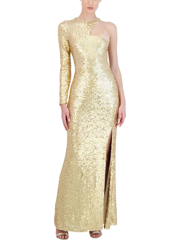 Chic Styles Womens Sequined Long Evening Dress