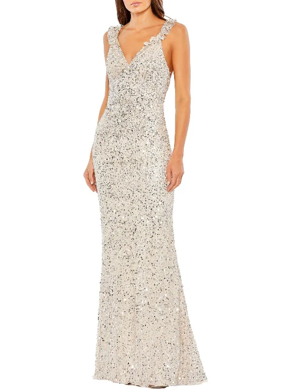 Chic Style Womens Sequined Long Sheath Dress