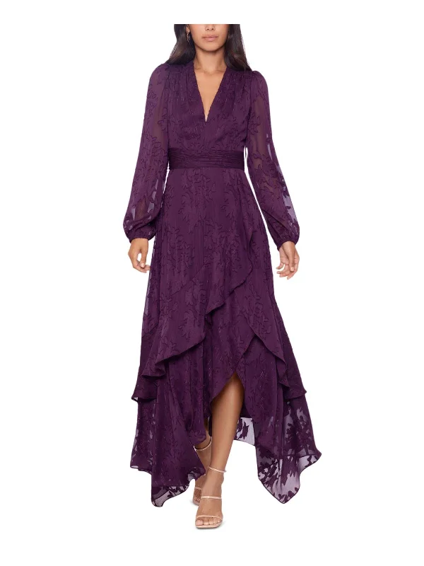 New Season Fashion Preview Sale Womens Surplice Maxi Fit & Flare Dress