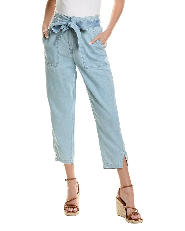 Wardrobe Refresh AG Jeans High-Rise Barrel Silk-Blend Paperbag Pant