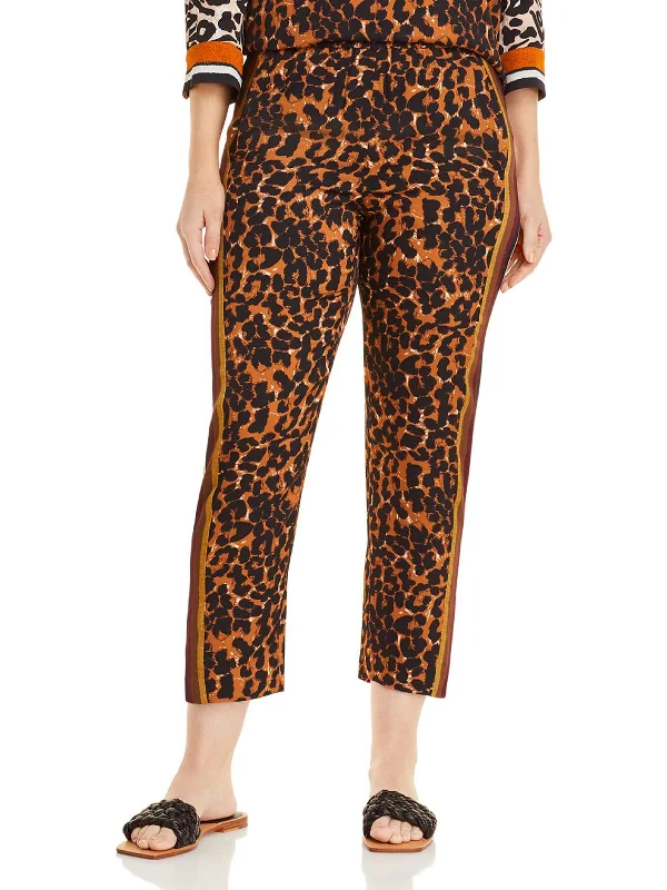 Flash Sale Event Aria Womens Striped Animal Print Ankle Pants