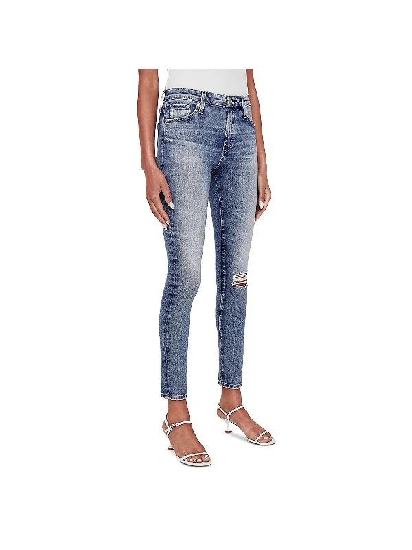 Update With Cottagecore Styles Farrah Womens Denim Medium Wash Skinny Jeans