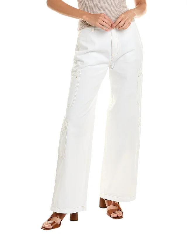 Alluring Design HUDSON Jeans White High-Rise Wide Leg Jean