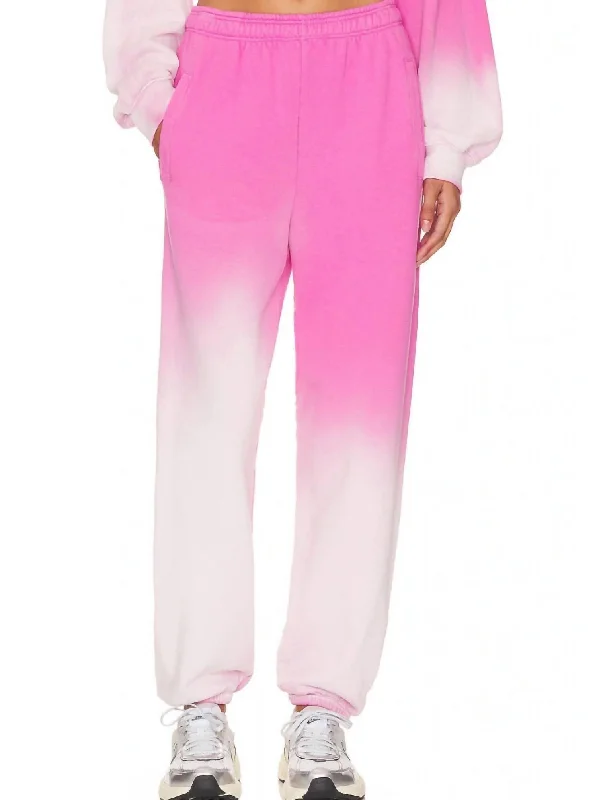 Colorful Clothing Ombre Sweatpants In Flamingo Ombre