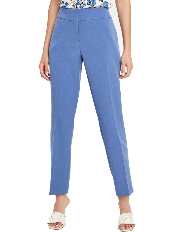 Parisian Effortless Chic Style Petites Womens Crepe Slim Dress Pants