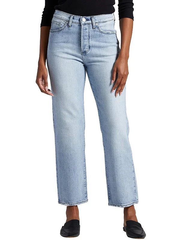 Effortless Comfort Rachel Womens High-Rise Loose Fit Straight Leg Jeans