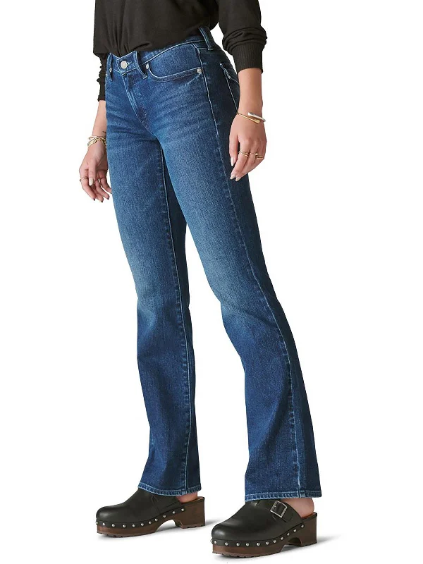 Odd Size Clearance Sale Womens Mid-Rise Dark Wash Bootcut Jeans