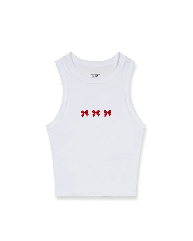 Elegant Clothing Women's Tri Bow Tank Top